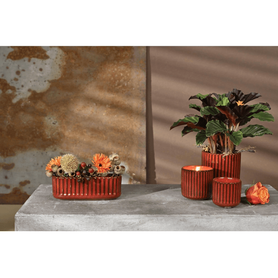 Rasteli Strawberry  - Bloempot In Keramiek - Rosewood - 14x14x14cm