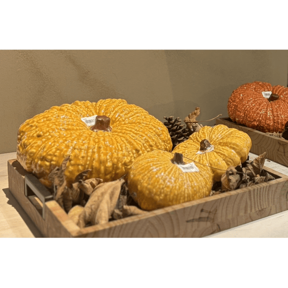 Rasteli Vitamin Autumn  - Pompoen In Keramiek - Yellow - 14.7x14.7x9cm
