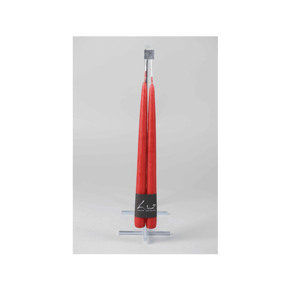 Luz Your Senses Smooth - Koppel Tafelkaarsen - Antiekrood - L30xø2,2cm