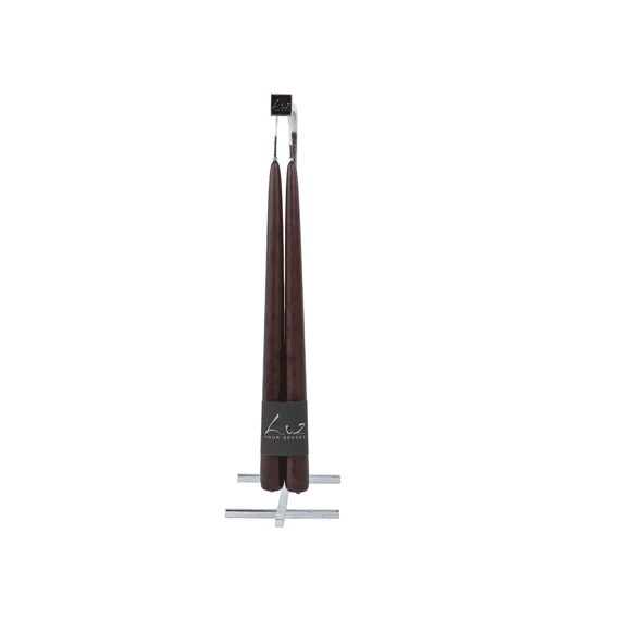 Luz Your Senses Smooth - Koppel Tafelkaarsen - Coffee - L30xø2,2cm