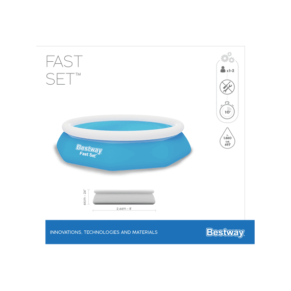 Bestway Pool Set Zwembad 244x61cm Met Filterpomp