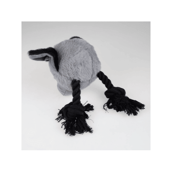 Pluche Wildlife Coyote Met Touw 23x14x22cm Grijs