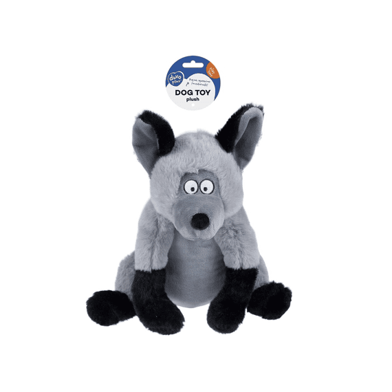 Pluche Wildlife Coyote Large 26x20x30cm Grijs