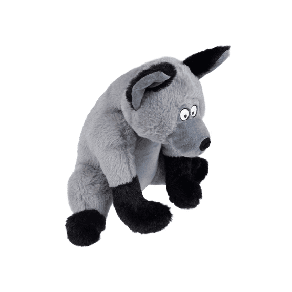 Pluche Wildlife Coyote Large 26x20x30cm Grijs