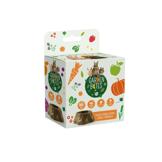 Garden Bites Veggie Nibble Eetkom 8x8x3cm-70g Bruin