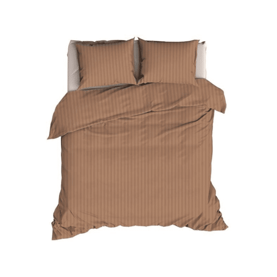 Satin Dor Satijn Dekbedovertrekset Streep Capuccino 240x200/220
