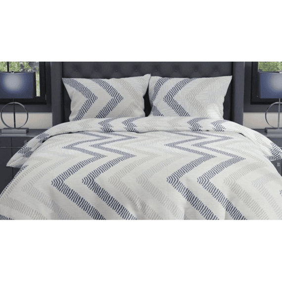 Satin Dor Satijn Dekbedovertrekset Ziggo Grijs/blauw 260x200/220