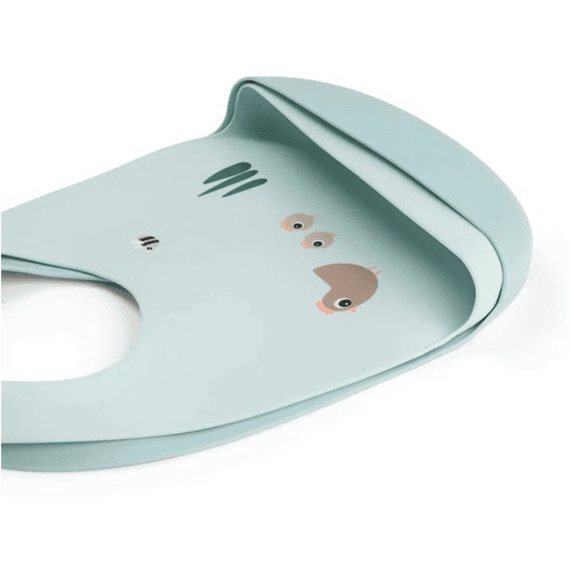 Done By Deer Tiny Farm Blue Silicone Bib 2-pack