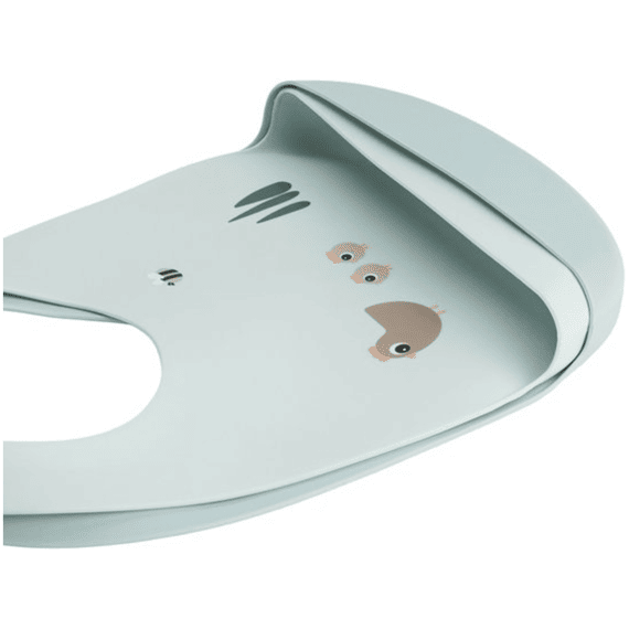 Done By Deer Tiny Farm Blue Silicone Bib 2-pack