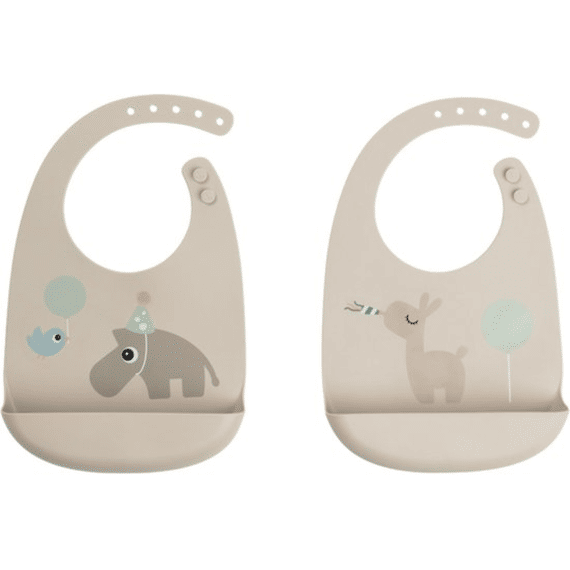 Done By Deer Celebration Sand Silicone Bib 2-pack