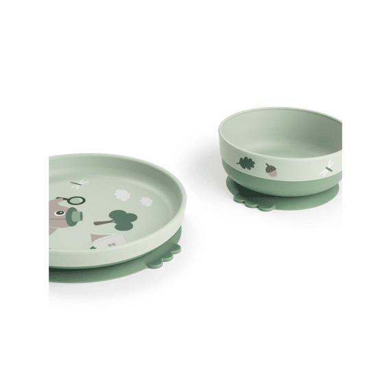 Done By Deer Tiny Trails Green Foodie Eetset met 360° Beker