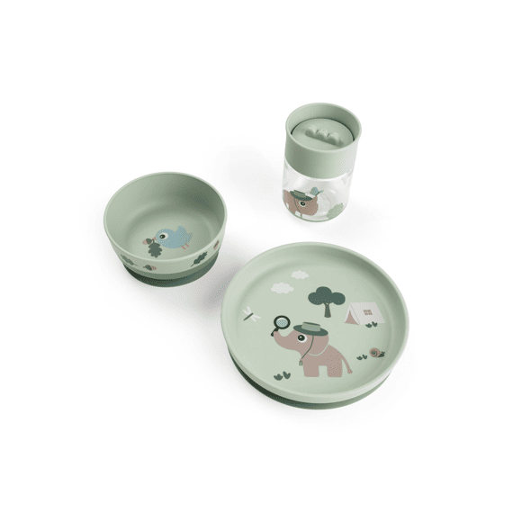 Done By Deer Tiny Trails Green Foodie Eetset met 360° Beker