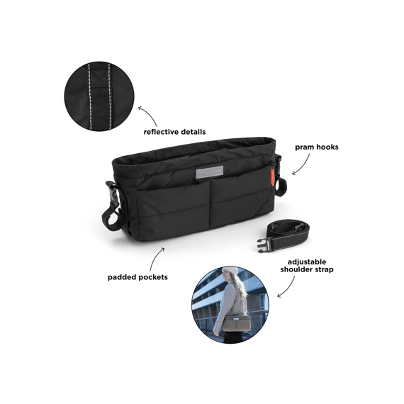 Done By Deer Kinderwagen Organizer Zwart