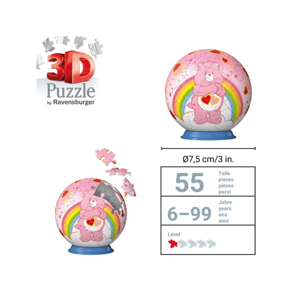 Ravensburger Puzzel 3d 54 Stuks Care Bears Love-a-lot Bear