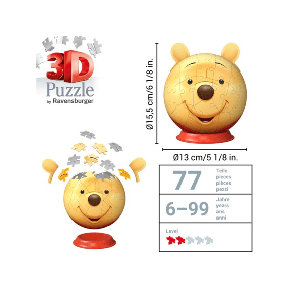 Ravensburger Puzzel 3d 72 Stuks Winnie Pooh Met Oortjes