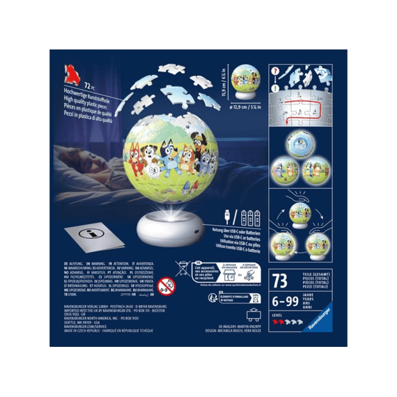 Ravensburger Puzzel 3d 72 Stuks Nightlight Bluey