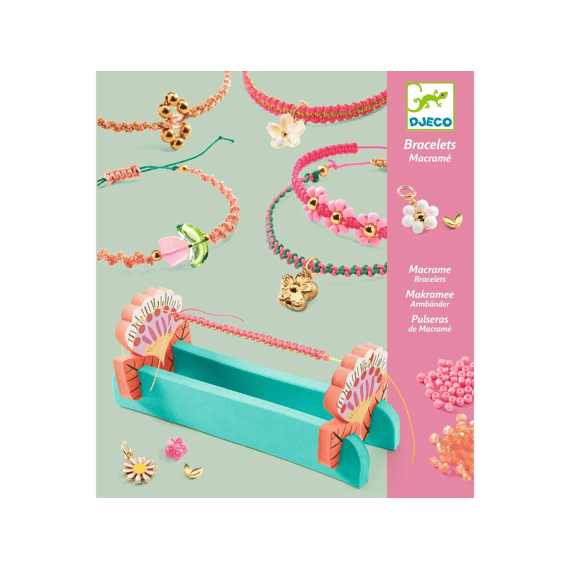 Djeco Kralen En Sieraden Armbandjes Maken Macramé Roze