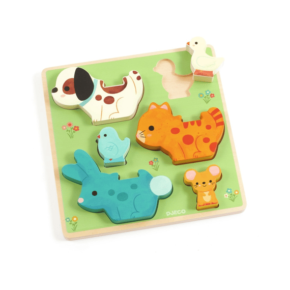 Djeco Houten Legpuzzel Puzz & Play Friends