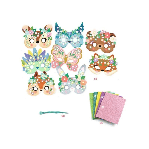 Djeco Mozaïekmaskers Bosdieren 