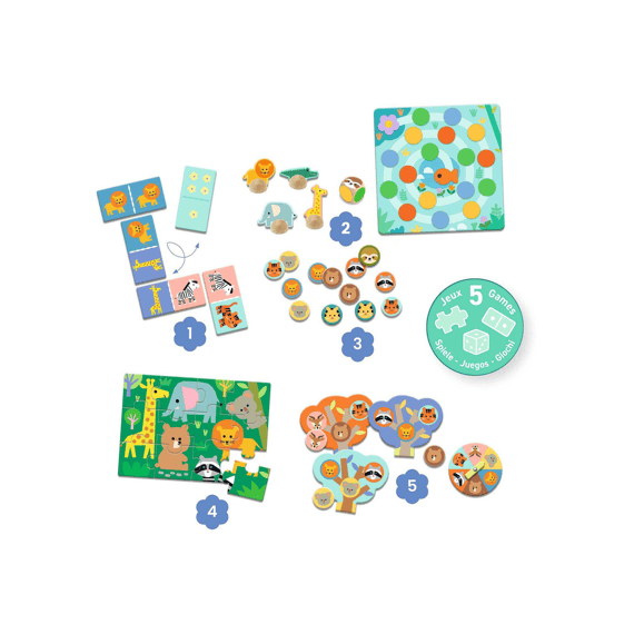 Djeco 5 Educatieve Spellen Dieren