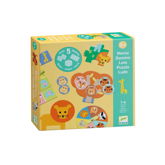 Djeco 5 Educatieve Spellen Dieren