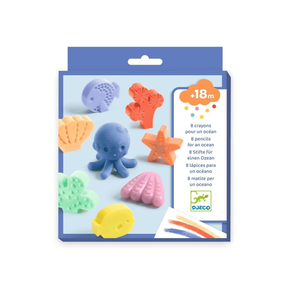 Djeco 8 Kleurtjes Oceaandieren