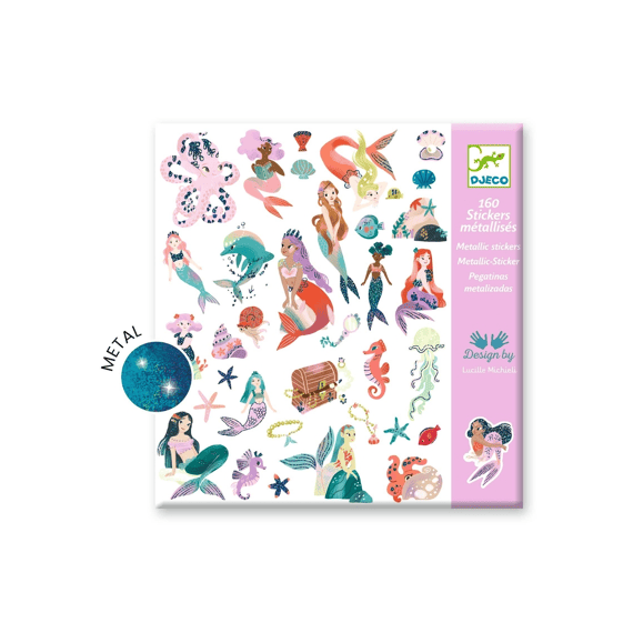 Djeco Stickerset Glinsterende Zeemeerminnen
