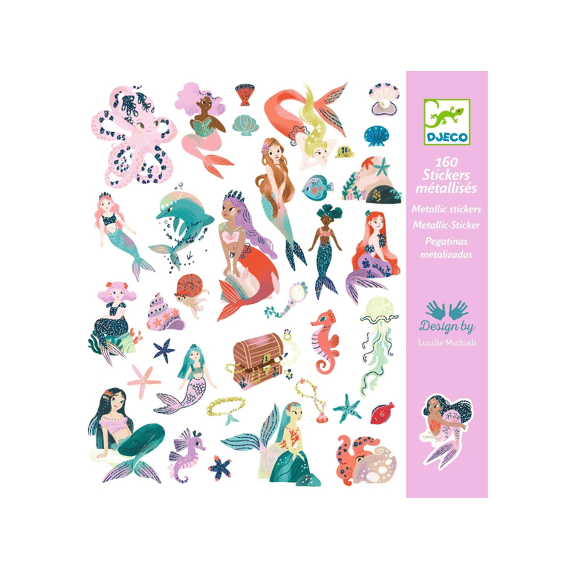 Djeco Stickerset Glinsterende Zeemeerminnen