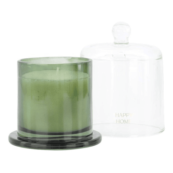Zusss Geurkaars Glas Met Dome Happy Home Donker Groen