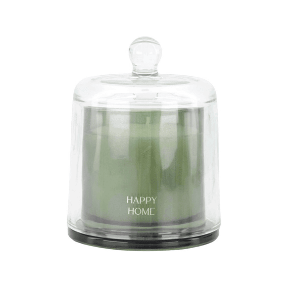 Zusss Geurkaars Glas Met Dome Happy Home Donker Groen