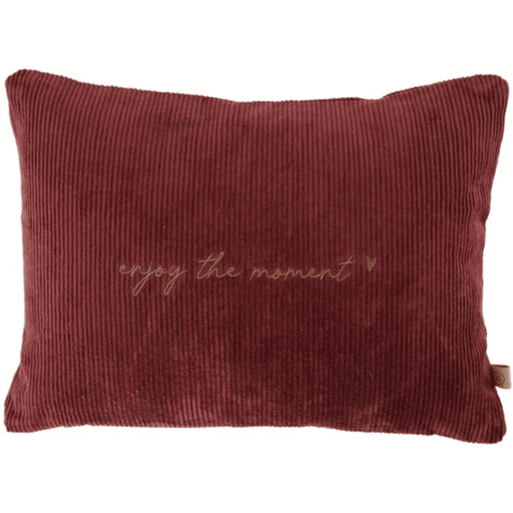 Zusss Kussen Enjoy The Moment 35x25cm Donkerrood