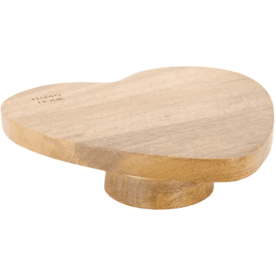 Zusss Dienblad Hout Heart Shape Happy Home Naturel