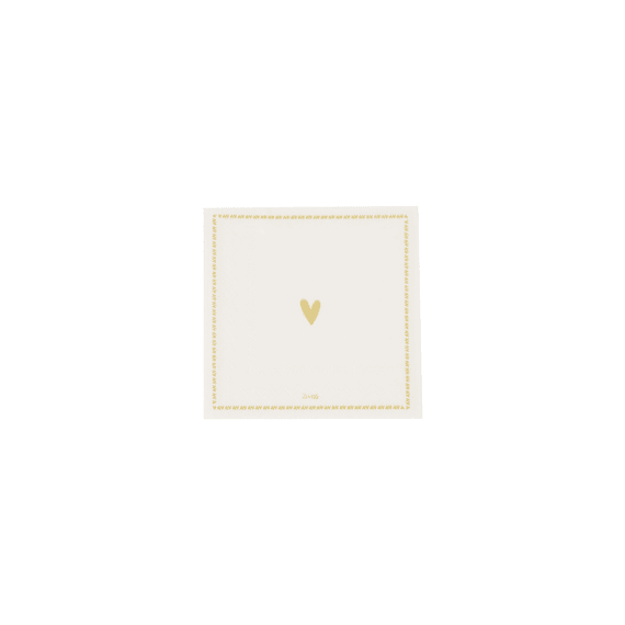 Zusss Servetten Vierkant Geniet Van De Kleine Dingen White / Ochre
