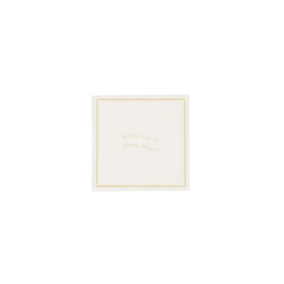 Zusss Servetten Vierkant Geniet Van De Kleine Dingen White / Ochre