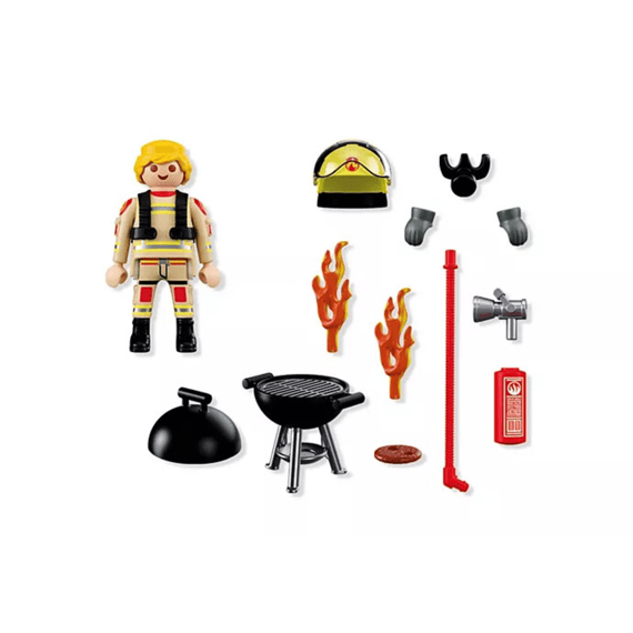 Playmobil 72149 Special Plus Brandweerman Met Brandhaard
