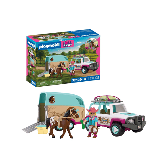Playmobil 72129 Horses Terreinwagen Met Paardentrailer