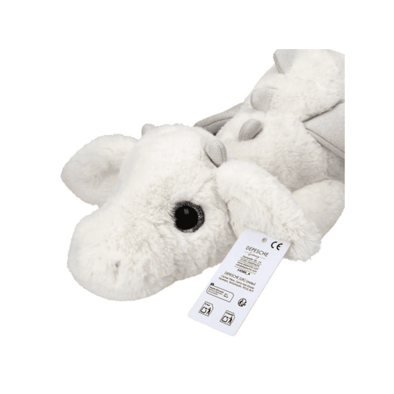 Snukis Knuffel Draak Wit 65cm