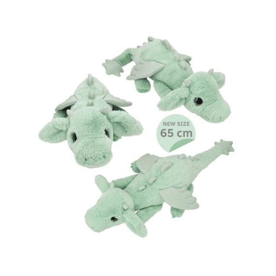 Snukis Knuffel Draak Groen 65cm