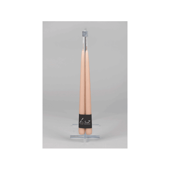 Luz Your Senses Smooth - Koppel Tafelkaarsen - Portebello -l40x2.2cm