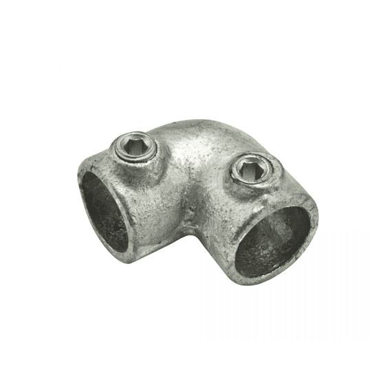 Koppelstuk Ø28mm Hoekstuk 90gr.