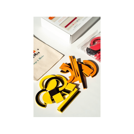 Tix&mix Magnetische Speelset Ringen En Blokken 64 St