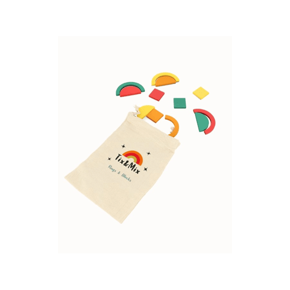 Tix&mix Magnetische Speelset Ringen En Blokken 64 St