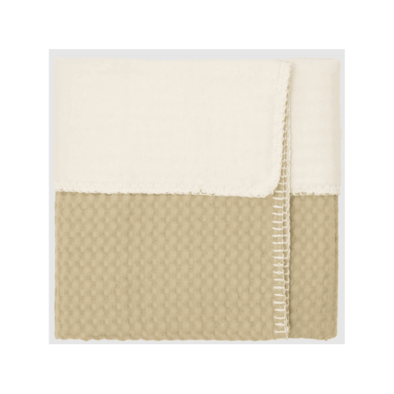 Koeka Deken Bed Amsterdam Wafel Fleece olijf 100x150 cm