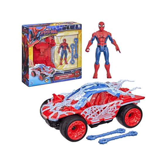Marvel Spiderman Actionverse Stretch & Blast Buggy Voertuig