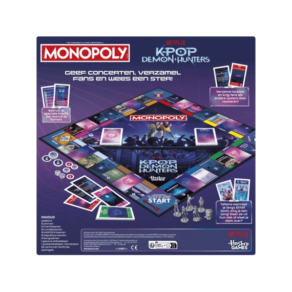 Spel Monopoly K-pop Demon Hunters