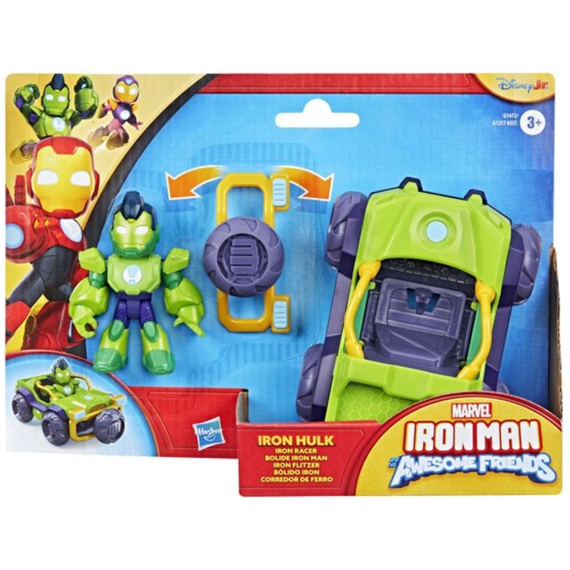 Marvel Iron Man And His Awesome Friends Actiefiguur Met Voertuig Assortiment