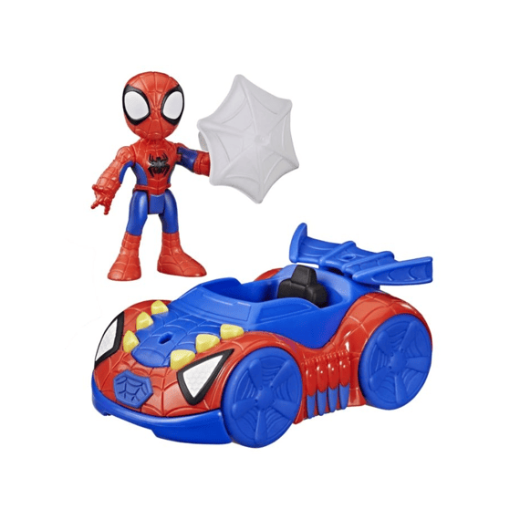 Marvel Spidey And His Amazing Friends Actiefiguur 7.6cm Met Voertuig