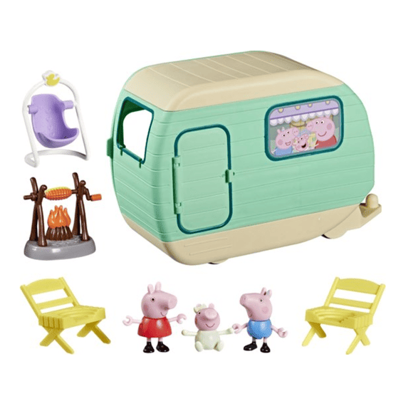 Peppa Pig Speelset Caravan Met 3 Biggetjes