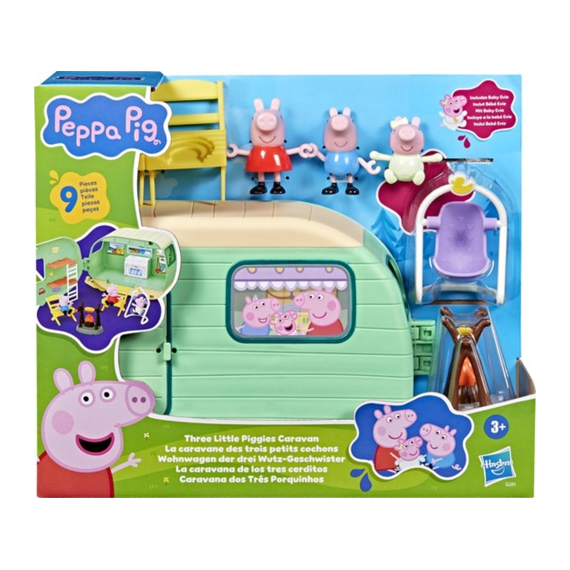 Peppa Pig Speelset Caravan Met 3 Biggetjes