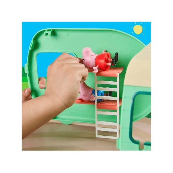 Peppa Pig Speelset Caravan Met 3 Biggetjes